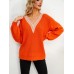V-Neck Dropped Shoulder Long Sleeve Sweater V-Neck Dropped Shoulder Long Sleeve Sweater