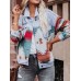 Geometric Button Up Long Sleeve Jacket