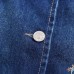 Versatile breasted denim vest sleeveless top Versatile breasted denim vest sleeveless top