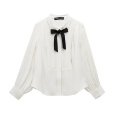 Collar long sleeved dress style shirt top