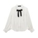 Collar long sleeved dress style shirt top