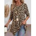 Leopard Round Neck Long Sleeve T-Shirt