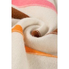 Personalized striped contrasting dopamine shoulder sweater for women