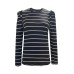 Full Size Striped Round Neck Puff Sleeve T-Shirt