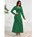 Long sleeved sparkling evening dress elegant and slim fit banquet dress president's skirt Long sleeved sparkling evening dress elegant and slim fit banquet dress president's skirt