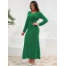 Long sleeved sparkling evening dress elegant and slim fit banquet dress president's skirt Long sleeved sparkling evening dress elegant and slim fit banquet dress president's skirt