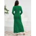 Long sleeved sparkling evening dress elegant and slim fit banquet dress president's skirt Long sleeved sparkling evening dress elegant and slim fit banquet dress president's skirt