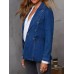 Fashionable casual washed blue denim women's suit jacket for women Fashionable casual washed blue denim women's suit jacket for women