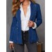 Fashionable casual washed blue denim women's suit jacket for women Fashionable casual washed blue denim women's suit jacket for women