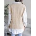Hollow out Fried Dough Twists V-neck knitted vest sweater