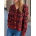 Leopard V-Neck Button Up Cardigan