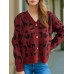 Leopard V-Neck Button Up Cardigan