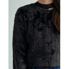 Cutout Knot Button Long Sleeve Cardigan Cutout Knot Button Long Sleeve Cardigan