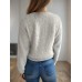 Cutout Knot Button Long Sleeve Cardigan