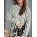 Cable Knit Round Neck Long Sleeve Sweater Cable Knit Round Neck Long Sleeve Sweater
