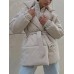 Puffer Long Sleeve Winter Coat with Belt