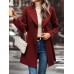 Collared Neck Button Up Long Sleeve Coat Collared Neck Button Up Long Sleeve Coat