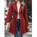 Collared Neck Button Up Long Sleeve Coat Collared Neck Button Up Long Sleeve Coat