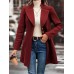 Collared Neck Button Up Long Sleeve Coat Collared Neck Button Up Long Sleeve Coat