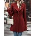 Collared Neck Button Up Long Sleeve Coat Collared Neck Button Up Long Sleeve Coat