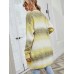 Pocketed Open Front Gradient Cardigan