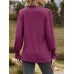 Ruched Notched Long Sleeve T-Shirt Ruched Notched Long Sleeve T-Shirt