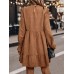 Frill Round Neck Long Sleeve Mini Dress