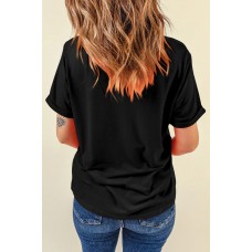 MERRY AND BRIGHT Round Neck Short Sleeve T-Shirt
