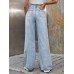 Distressed Wide Leg Jeans with Pockets