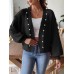 Pearl Open Front Long Sleeve Cardigan
