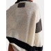 V-neck single breasted pocket contrasting splicing sweater cardigan V-neck single breasted pocket contrasting splicing sweater cardigan