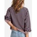 Striped Zip Up Long Sleeve Sweatshirt
