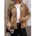 Pocketed Zip Up Collared Neck Long Sleeve Jacket