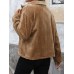 Pocketed Zip Up Collared Neck Long Sleeve Jacket