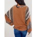 Leopard Round Neck Long Sleeve Sweatshirt