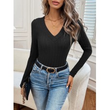 V-Neck Long Sleeve T-Shirt