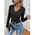 V-Neck Long Sleeve T-Shirt