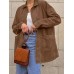 Button Up Collared Neck Long Sleeve Jacket