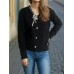 Tied V-Neck Long Sleeve Sweater