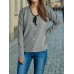 Tied V-Neck Long Sleeve Sweater