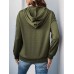 Casual hoodie pullover color blocked hooded sweatshirt for women