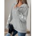 Printed long sleeved thin pullover women's hoodie