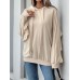 Sports and leisure personalized hooded ruffled long sleeved solid color hoodie for women