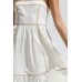 Contrast Trim Square Neck Midi Cami Dress