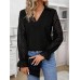 V-Neck Flounce Sleeve Blouse