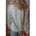 V Neck Lace Balloon Sleeve Blouse V Neck Lace Balloon Sleeve Blouse