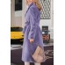 Full Size Fuzzy Tied Collared Neck Coat Full Size Fuzzy Tied Collared Neck Coat