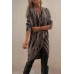 Full Size Contrast Long Sleeve Longline Top