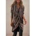 Full Size Contrast Long Sleeve Longline Top