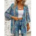 Beach vacation sun protection clothing summer printed loose women's kimono